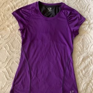Purple Cap Sleeve Athletic Top